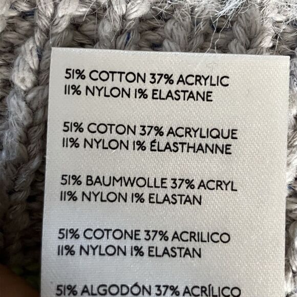 Free People Sweater Womens Sunbrite Mock Neck Mixed Media Texture Boxy River‎ - Picture 7 of 9